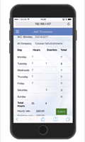 Evoke built Timesheet entry app on an Iphone